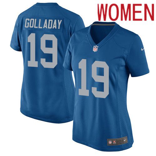 Women Detroit Lions #19 Kenny Golladay Nike Blue Game Alternate Player NFL Jersey->women nfl jersey->Women Jersey
